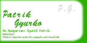 patrik gyurko business card